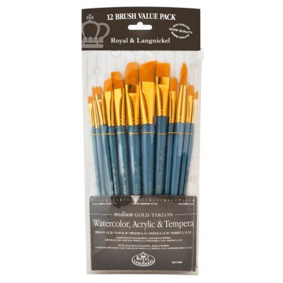 Penselset 12st R.L Gold Taklon 
