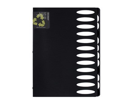 Indexmapp A4 12 Flik, Svart