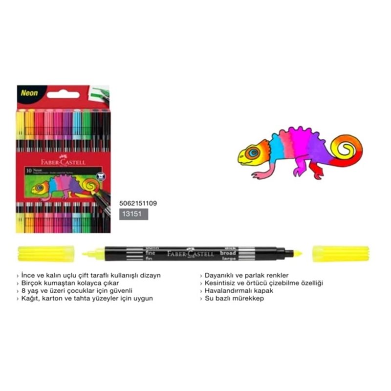 Fiberpennset F/C Redline Dubbelspets Neon