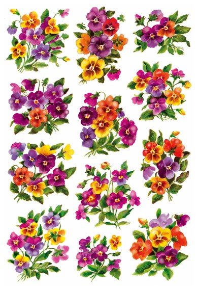 Etikett Herma Dekor Blommor m glitter