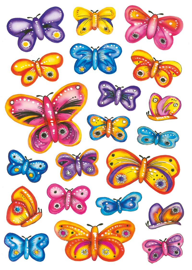 Etikett Herma Dekor fjärilar 2