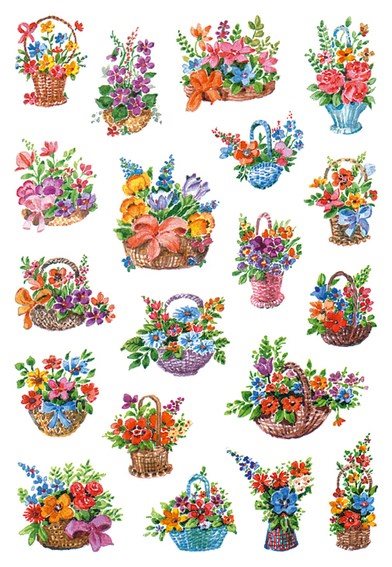 Etikett Herma Dekor Blombuketter