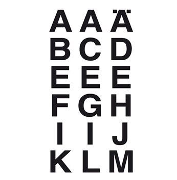 Etikett Herma Dekor 20x20mm A-Z