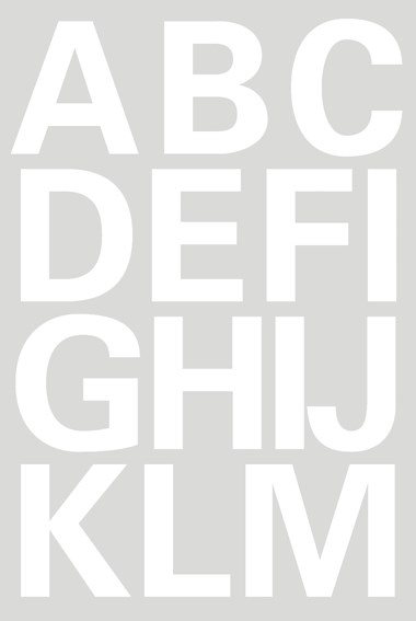 Etikett Herma Dekor 25mm A-Z vit