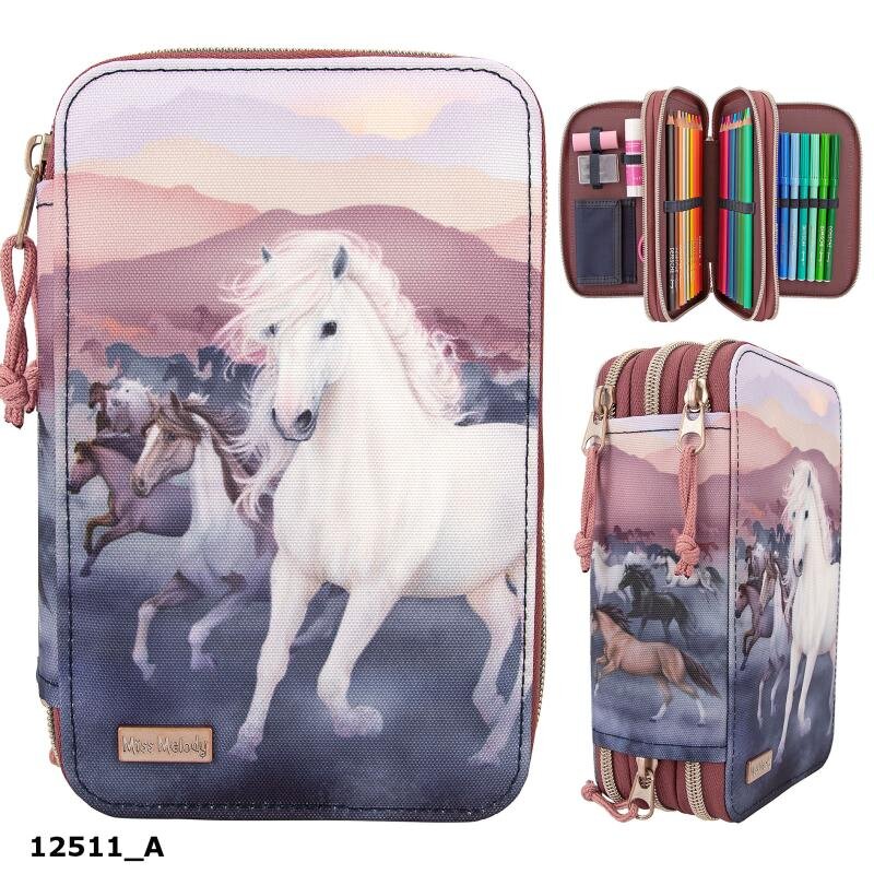 Miss Melody Trippelpennfodral NIGHT HORSES