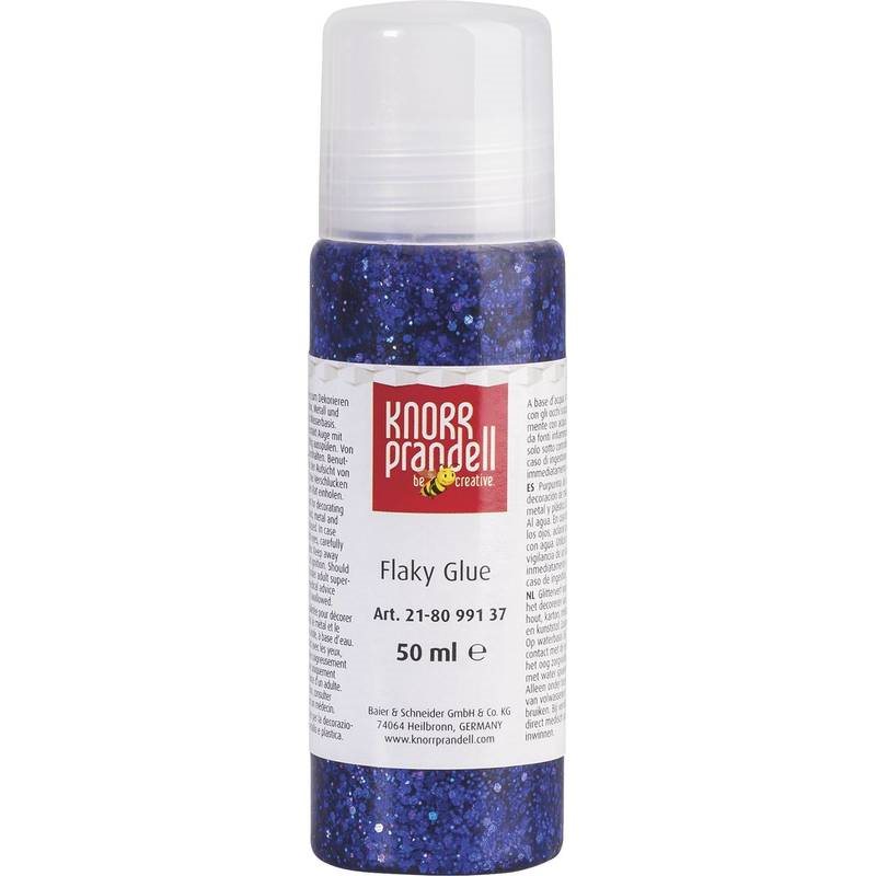 Glitterlim 50ml Flakes Blå