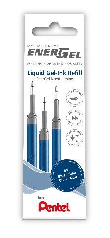 Kulpatron Pentel Energel 0,5mm 3-Pack Blå
