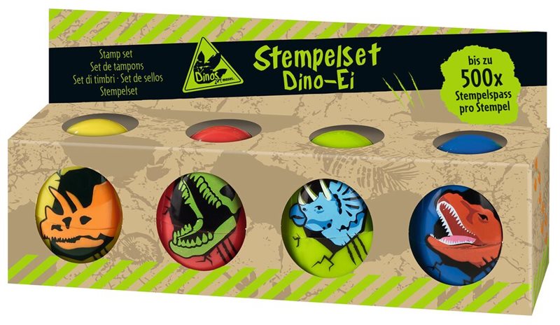 Stämplar T-Rex 4 Stycken Olika