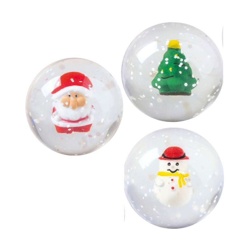 Studsboll med julmotiv Tomte Julgran eller SnögubbeDark Denim