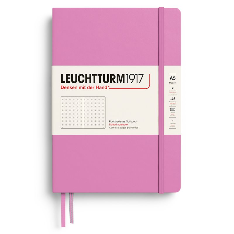 Anteckningsbok Leuchtturm 1971  NOTEBOOK A5 Hard Dotted Bubblegum