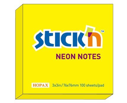 Neonblock 100b 76x76, Gul