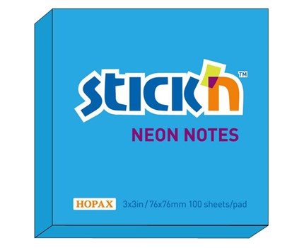 Neonblock 100b 76x76, Blå
