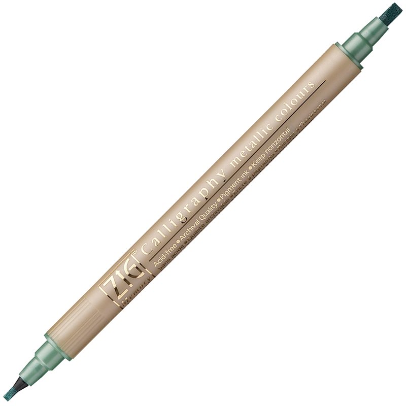 Kalligrafipenna ZIG MS-8400 metallic grön