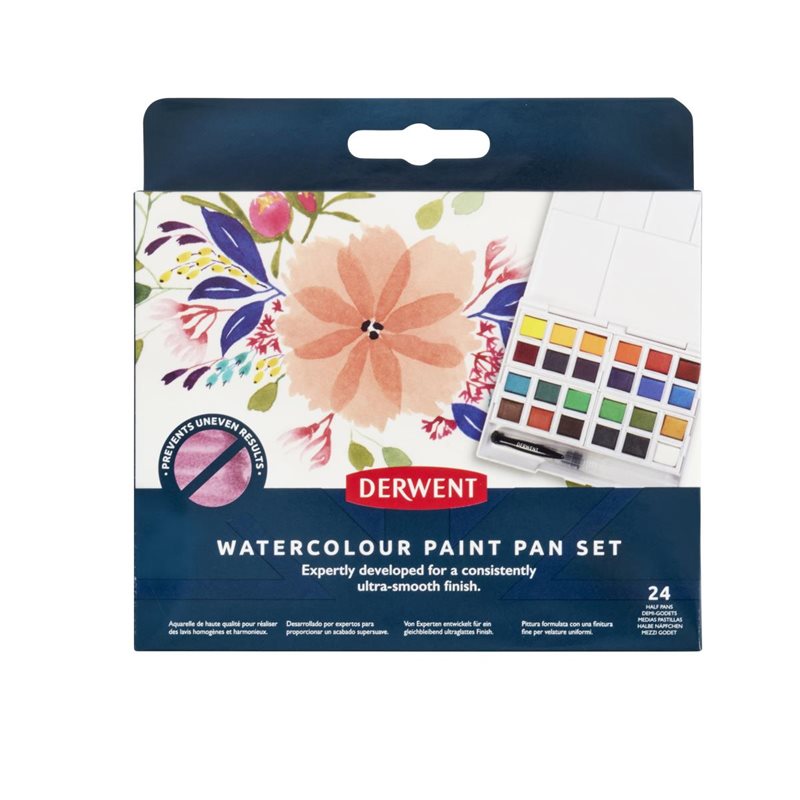 Akvarellset Derwent Paint Pan 24 Pack
