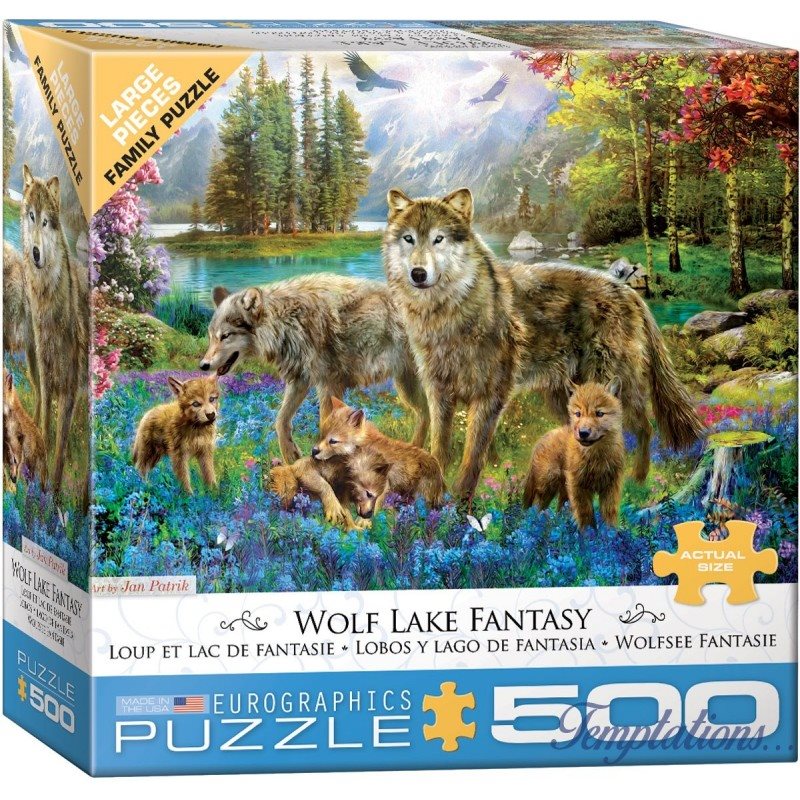 Pussel 500 bit Wolf Lake Fantasy