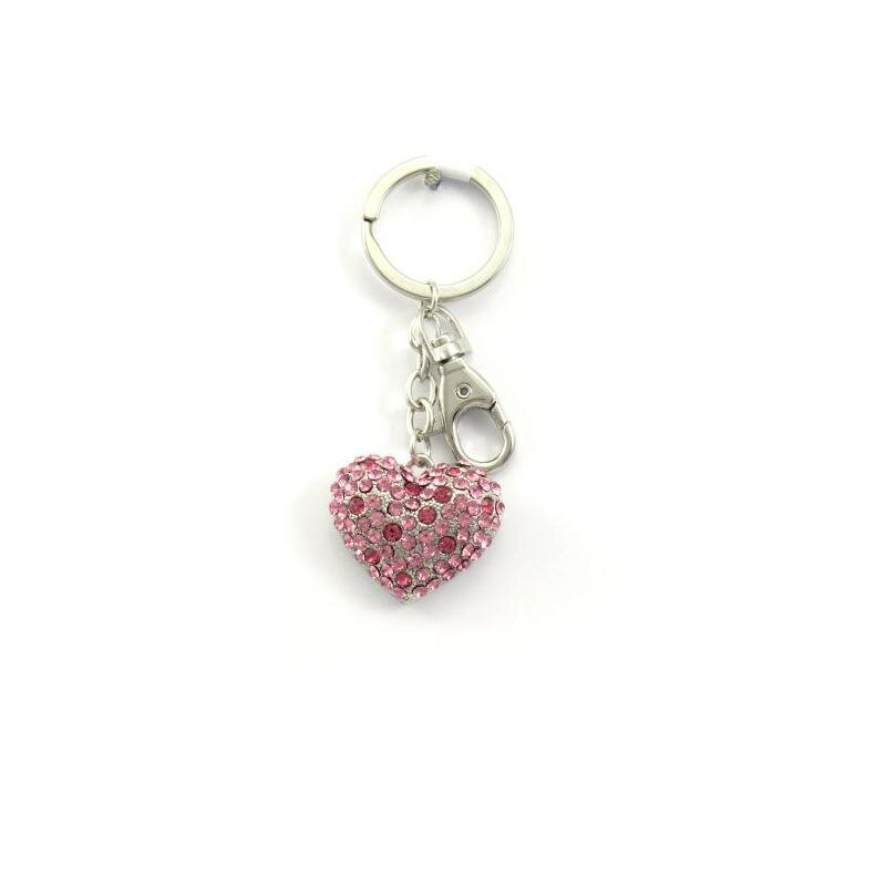 Nyckelring BagCharm Rosa hj�rta | Tinka Keyring