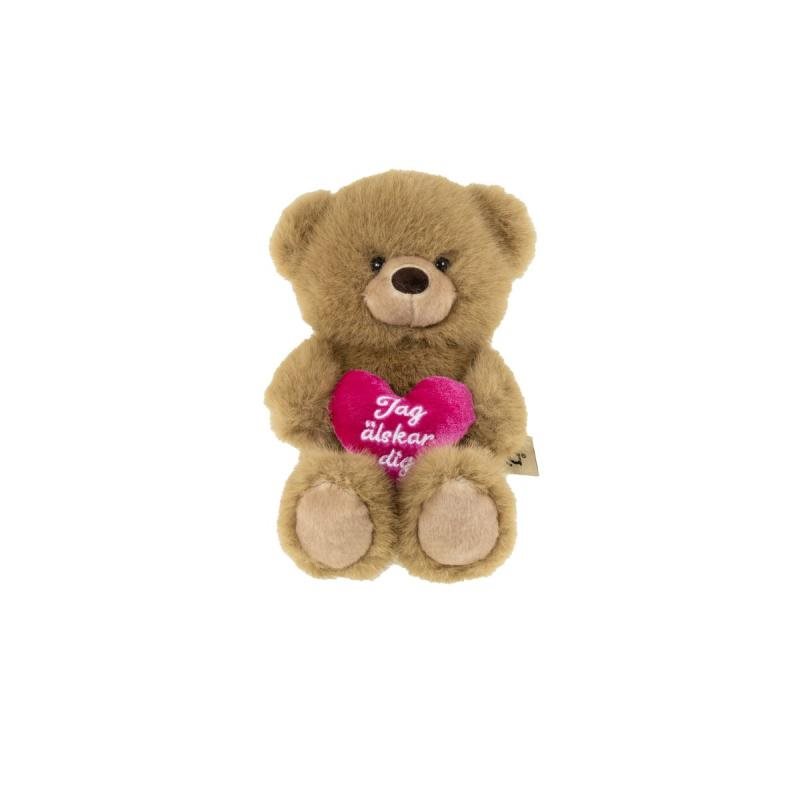 Nalle Brun Med Hjärta 15cm Jag älskar dig