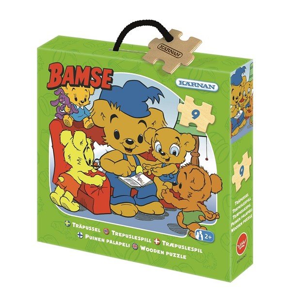 Träpussel Bamse Läser 9 bit