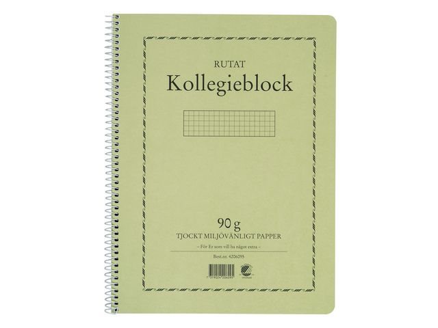 Kollegieblock A4 90 gr rutat