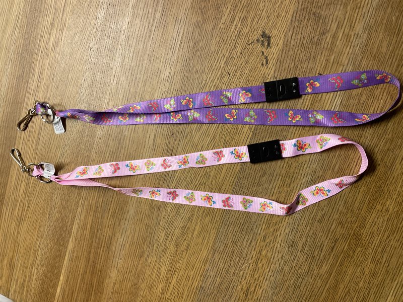 Nyckelband Fjäril Rosa/Lila
