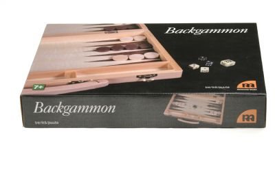 Backgammon Trämosaik 37,5 cm