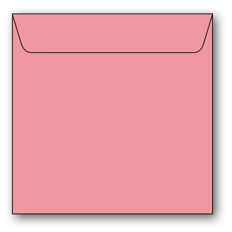 Kuvert kvadratiska 5p rosa