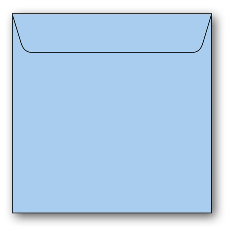 Kuvert kvadratiska 5p ljusblå