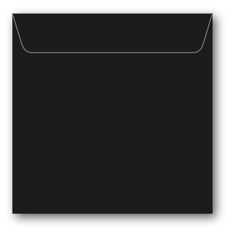 Kuvert kvadratiska 5p svart