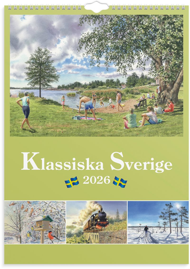 Väggkalender 2026 Klassiska Sverige