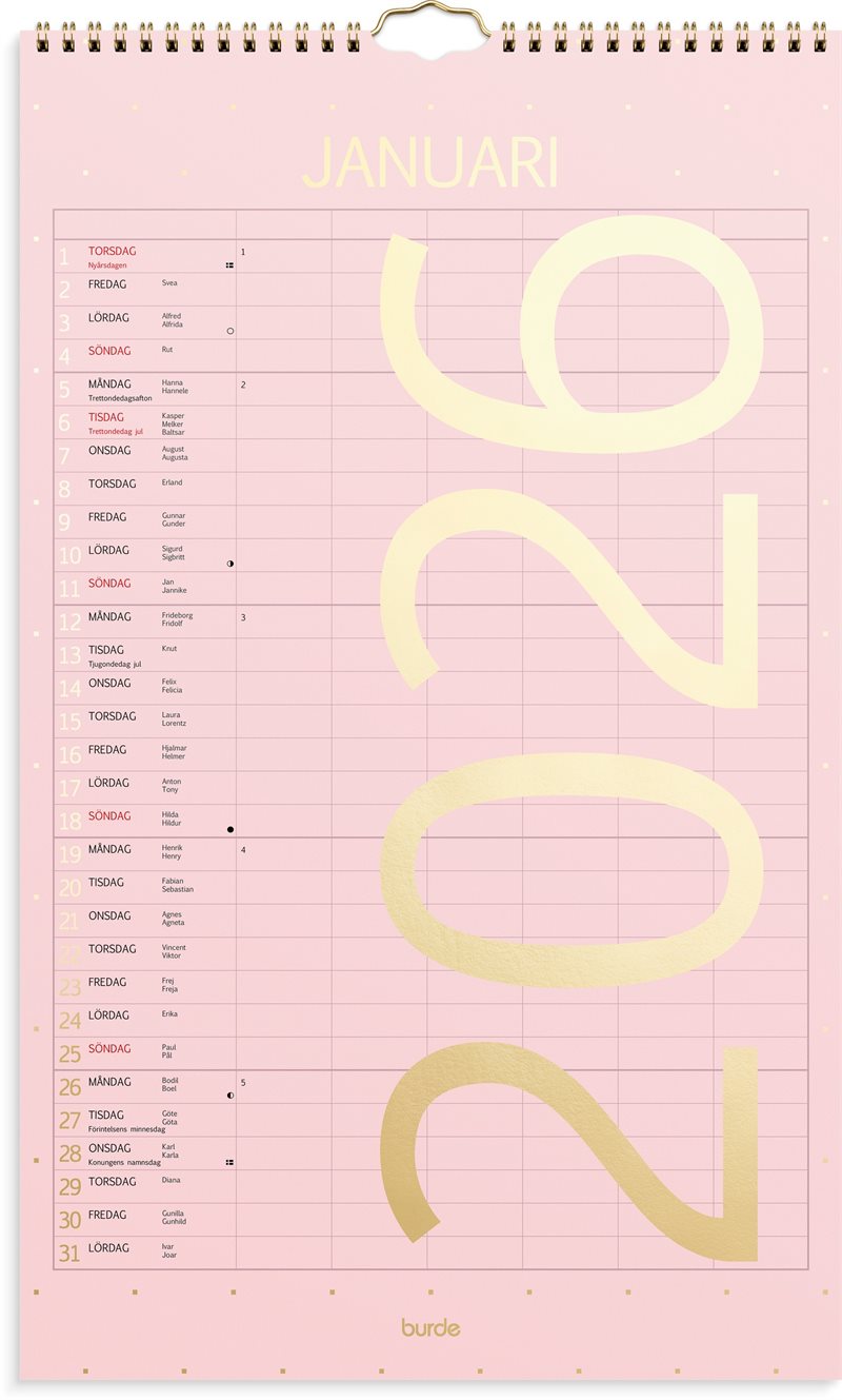 Familjekalender 2026 Color