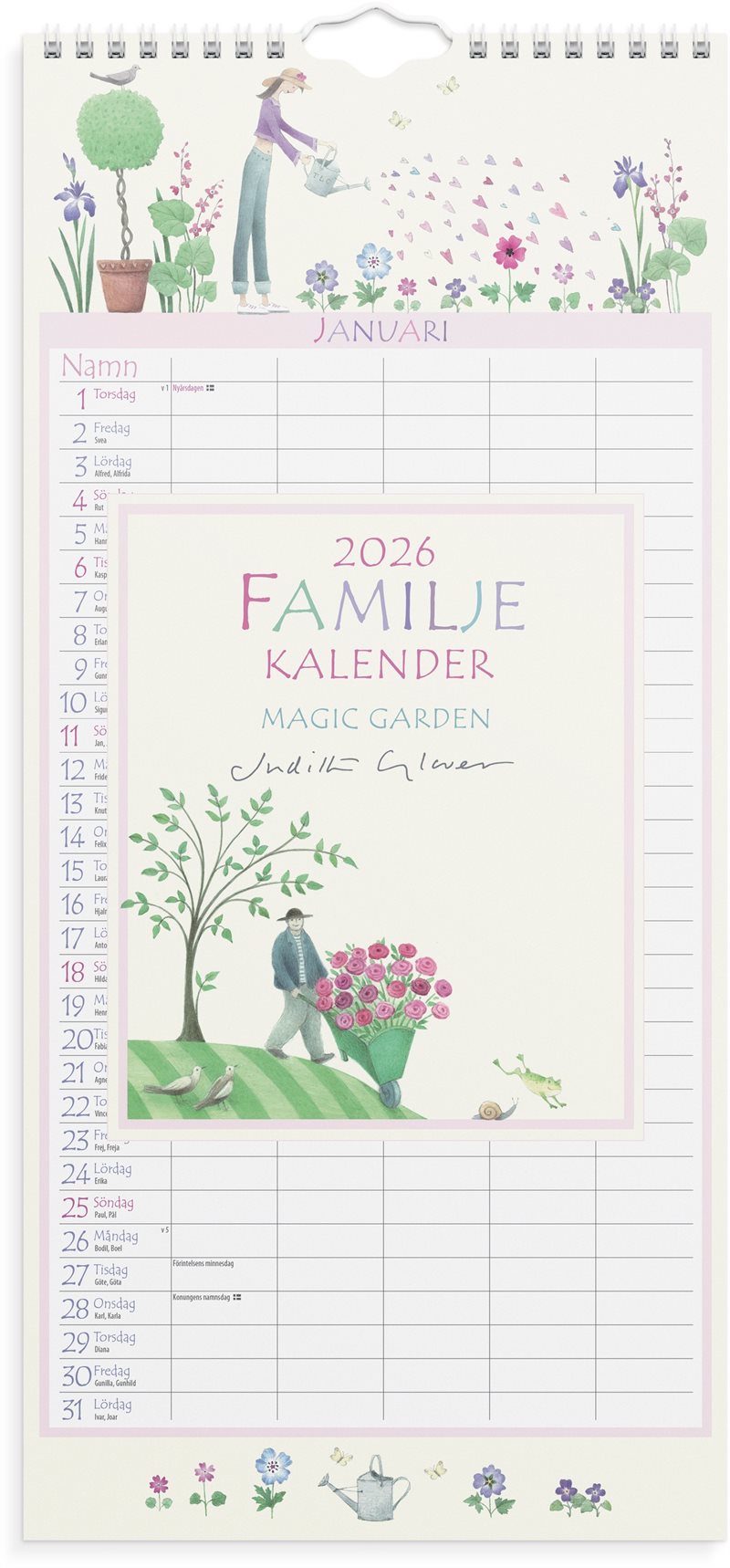 Familjekalender 2026 Magic Garden