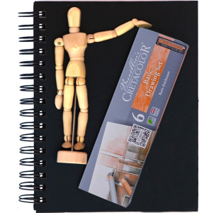 Ritkolspennset Isabella Modelldocka och Kolpennor