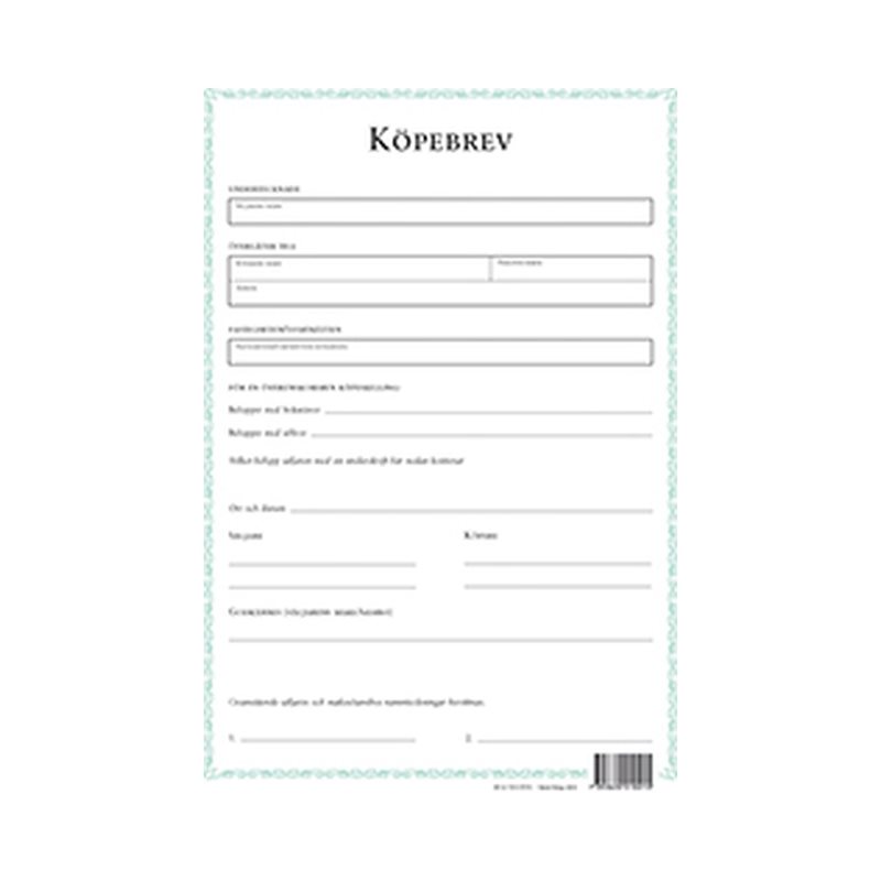 köpebrev