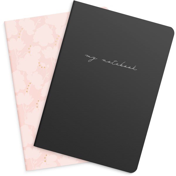 Notebook Flower & Notes A5 2 pack