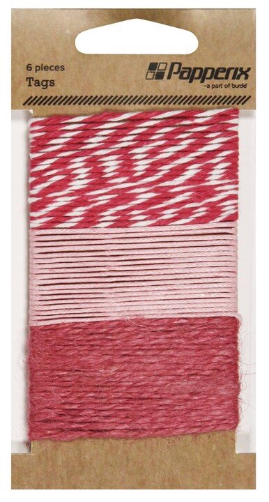 Snören Vaxade Jute Rosa 6 Meter