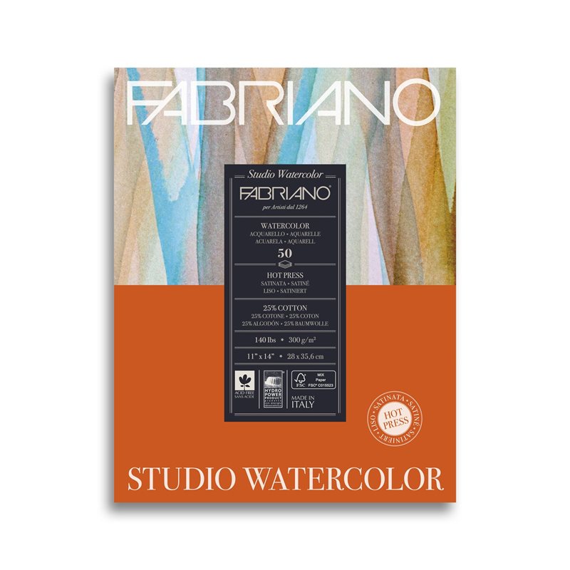 Akvarellblock 280x356 Fabriano 300g 50 Ark