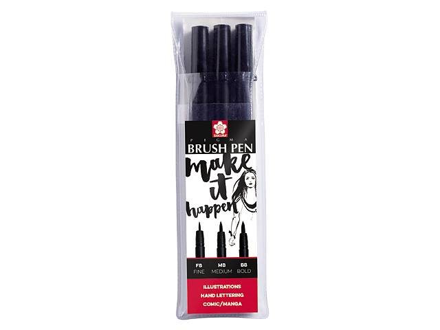 Pigma Penselpennor set 3st Svart