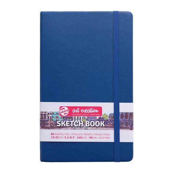 Sketchbook Navy Blue 13 x 21 cm / Skissblock marinblå 13 x 21 cm