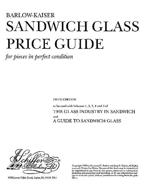 The Glass Industry In Sandwich : Price Guide