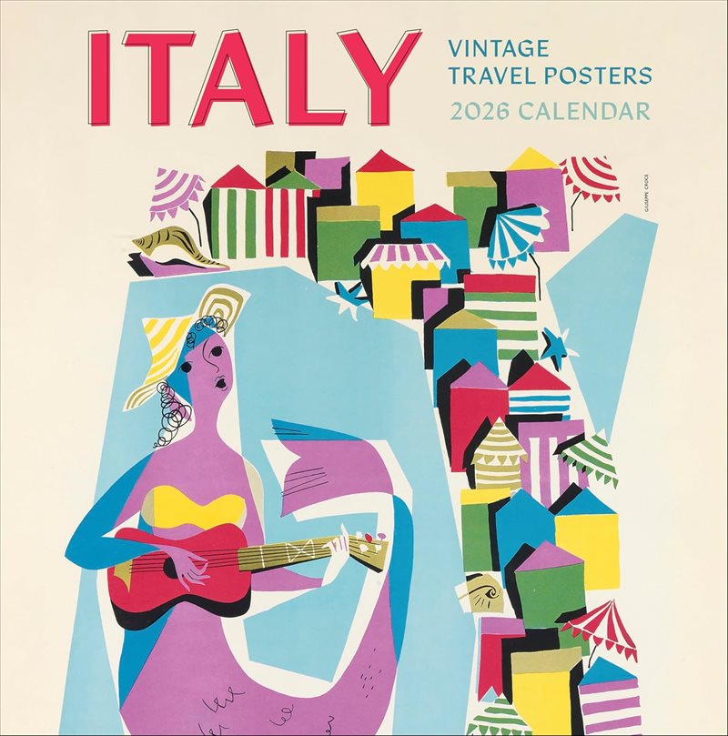 Italy: Vintage Travel Posters : 2026 Wall Calendar