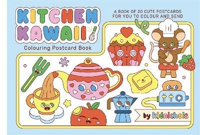Kitchen Kawaii Colouring Postcard Book