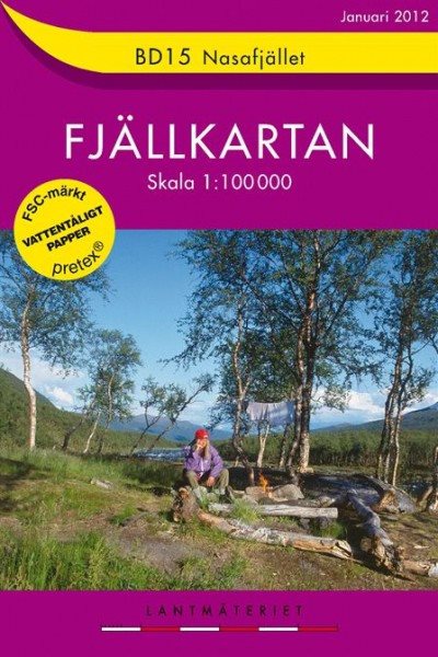 BD15 Nasafjället fjällkartan : 1:100000