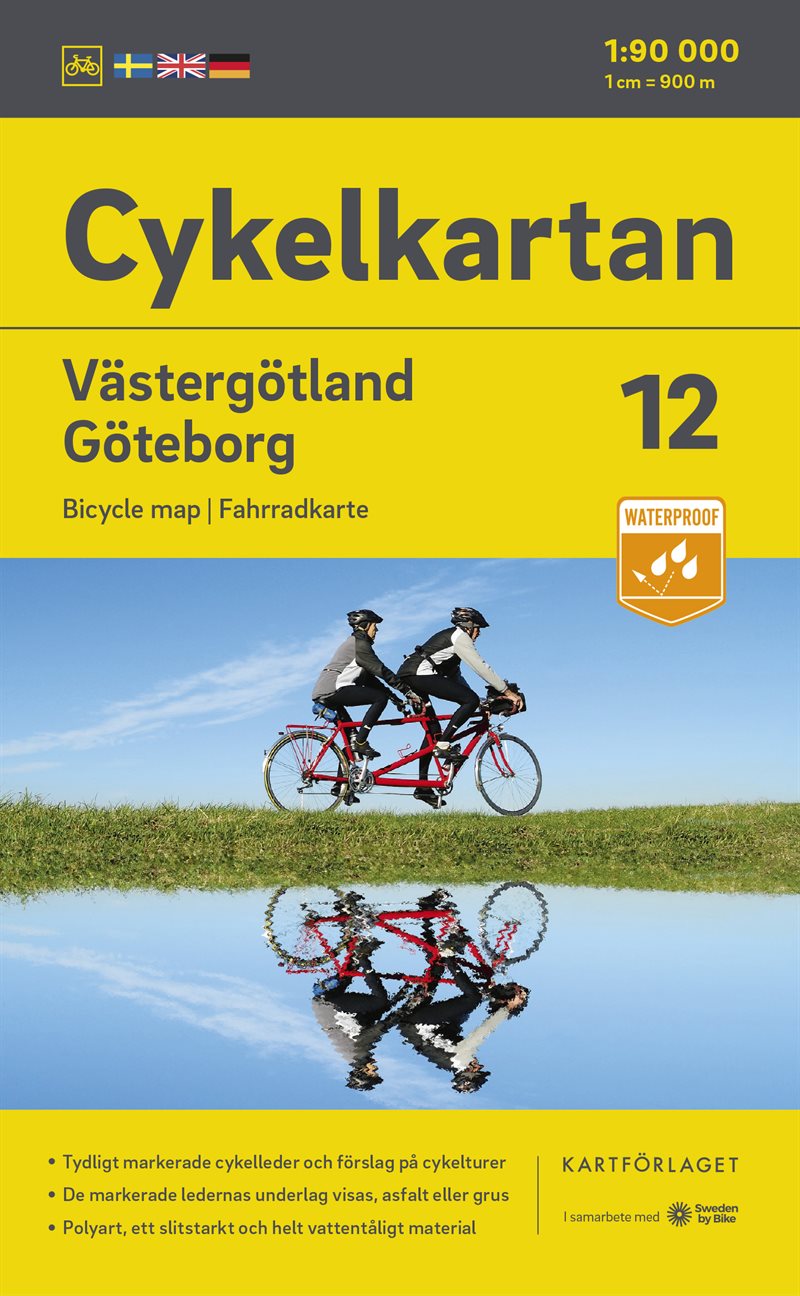 Cykelkartan Blad 12 Västergötland/Göteborg 2023-2025