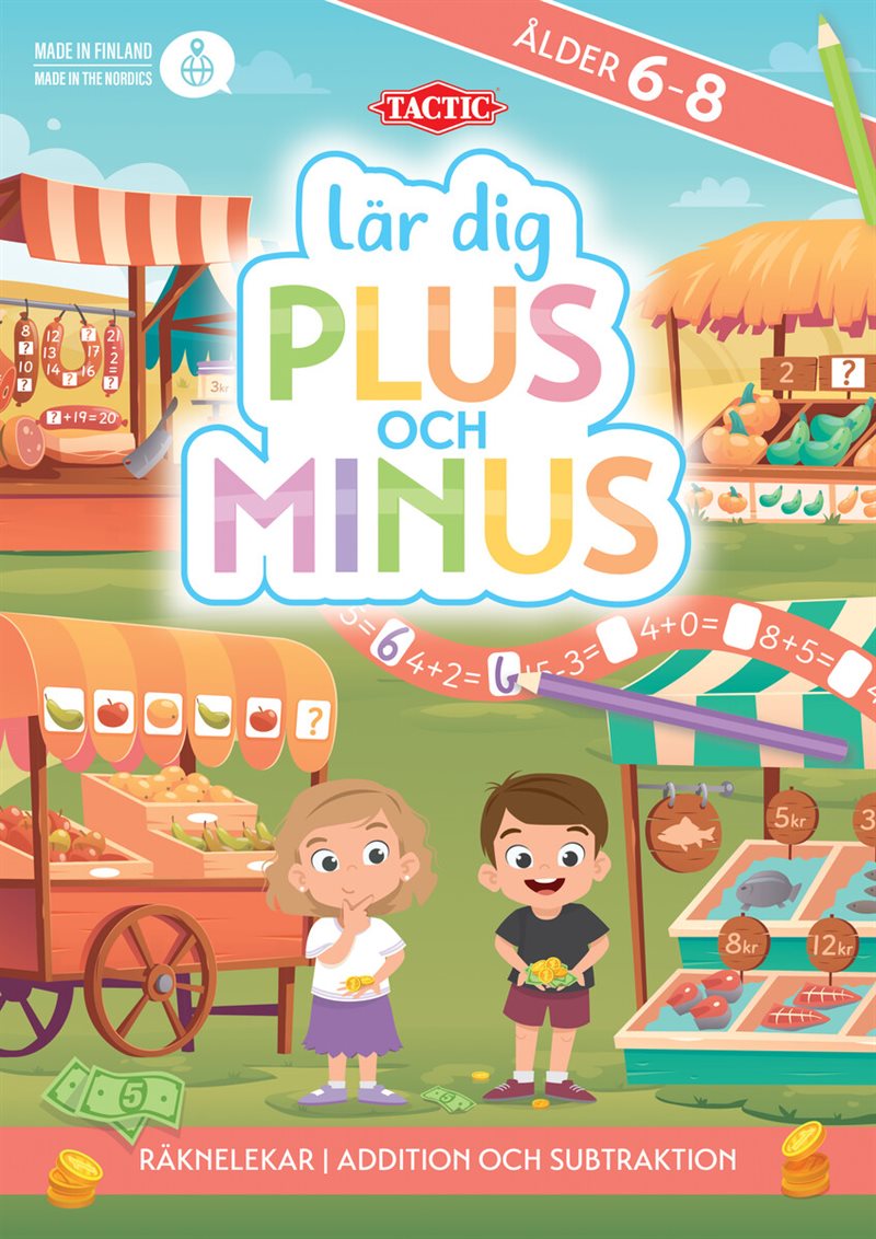 Pysselbok Lär dig Plus och Minus