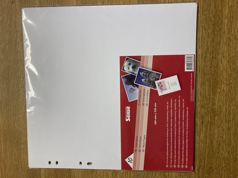 Kartongblad 320x330mm 10st Vit