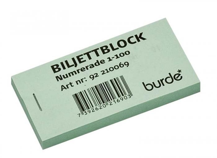 Nummerblock Neutrala 1-100 grön