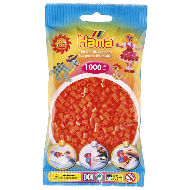 Rörpärlor midi 1000st orange