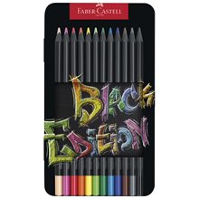 Färgpennor Metallask Faber-Castell Black Edition 12/Fp