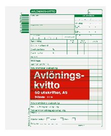 Blankett avlöningskvitto A5L 50