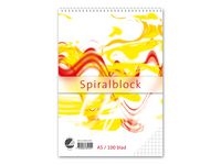 Spiralblock A5 60g 100 blad rutat